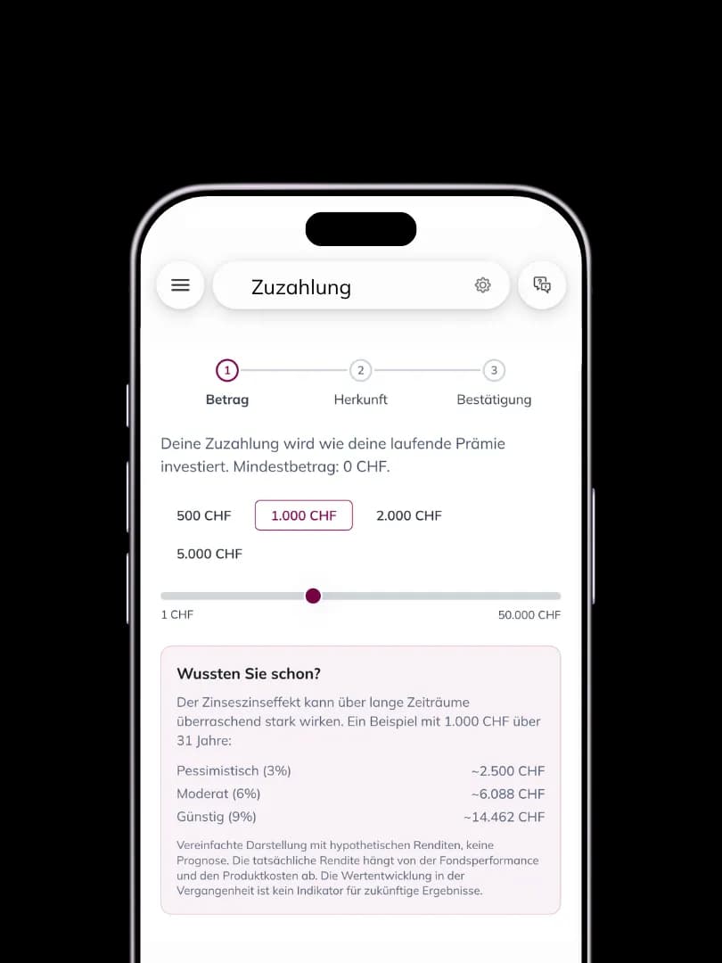 Zuzahlung in der Liechtenstein Life App